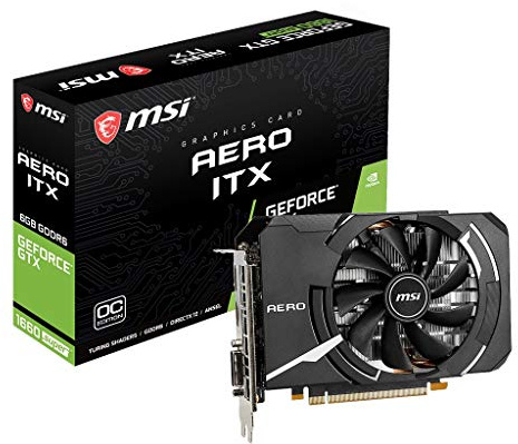 MSI Geforce GTX 1660 Super TM Aero ITX OC - Tarjeta gráfica (6 GB GDDR6, 192 bit, Boost: 1815MHz, DisplayPort x 1, HDMI 2.0b x 1, DL DVI D x 1 HDCP)