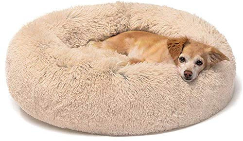 Monba Premium Orthopädisches Haustierbett für große und extra große Hunde,Donut Hundebett Weiches Plüsch Rundes Hundesofa mit Wasserfeste Unterseite,Hundekörbchen waschbar