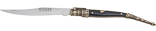 Joker Navaja Decorada N108C con puño zamak, 10,5 cm de Hoja Acero INOX 420, 40 gr de Peso, Herramienta de Pesca, Caza, Camping y Senderismo