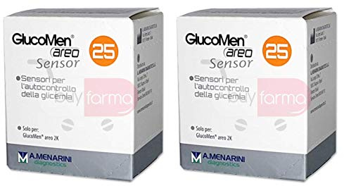 BUYFARMA PROMO PACK - Menarini Glucomen Areo Sensor - 50 Strisce Reattive per l'autocontrollo della Glicemia