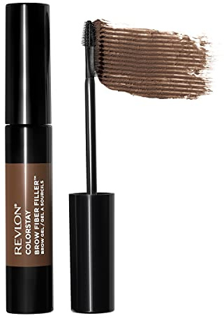 Revlon ColorStay Brow Fiber Filler, Longwearing & Volumising Waterproof Eyebrow Gel, 303 Medium Brown
