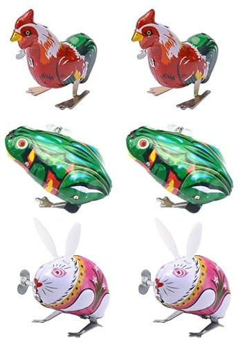 Kreative Aufziehspielzeuge FüR Kinder Lustige Cartoon Tier Aufziehtiere Aus Eisen 3D Uhrwerkspielzeug FüR Kognitive FöRderung Und Heimdekoration 9X7X5 cm