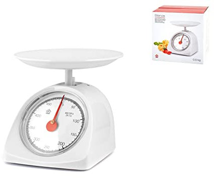 Home Báscula de cocina mecánica, blanca, 0,5 kg