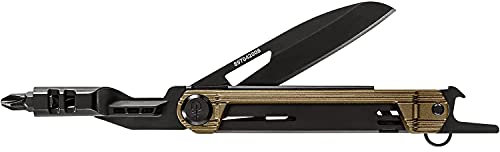 Gerber Taschenmesser mit 5 Funktionen, Multitool mit glatter Klinge, ArmBar Slim Drive, Bronze, Edelstahl/Aluminium, 30-001733