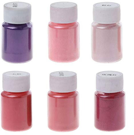 6 Colori Polvere Cosmetica Naturale Mica Minerale Perlato Pigmento Per La Produzione Di Sapone, Resina Epossidica, Lucidalabbra, Unghie