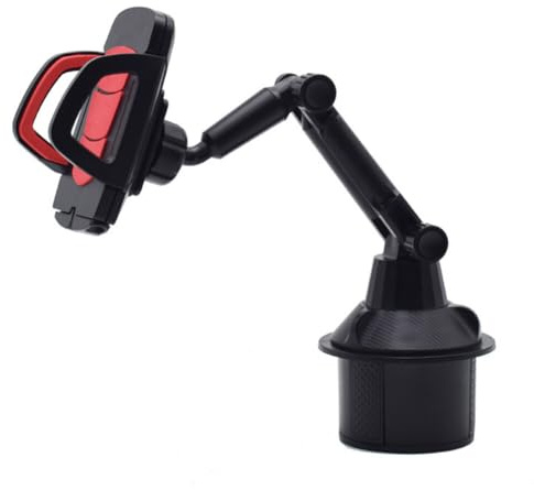 iSpchen Auto Handyhalter Mittelkonsole Handyhalterung Auto Getränkehalter Halterung Schwanenhals Handy KFZ-Halterung Halter Universal Verstellbarer Autohalterung für 5-9,5CM Smartphones