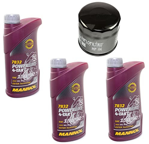 Motoröl Set 15W50 3 Liter + Ölfilter HF191 für Trium ph