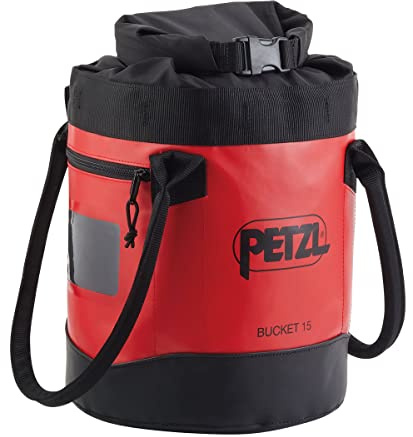 PETZL, Bucket 15, Selbstversorgende Haltertasche, Rot, 15 Liters, Unisex-Adult
