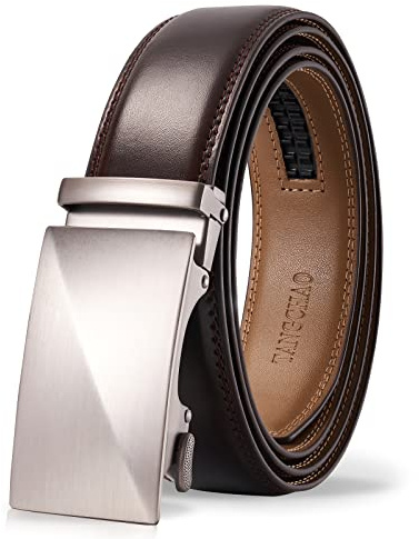 TANGCHAO Gürtel Herren, Automatik Ratschengürtel 35mm breit ohne Löcher | Herrengürtel stufenlos verstellbar für Business Anzüge, Alltag & Freizeitjeans, schwarz & braun Farben, Länge 115–145 cm