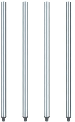 DuraSteel Galvanized Legs for Work Table - 33.5 inch Replacement Galvanized Legs - Fits Commercial Food Prep Stainless Steel Utility Table or Maple Wood Worktable, Silver