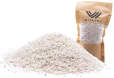 WYSKONT Körnung Dolomit für Aquarium 20 kg - Natursubstrat und Dekoration für Aquarien - geeignet für Malawi und Tanganyika Biotypen - sicher für lebende Organismen - Creme-Körnung 1-3 mm