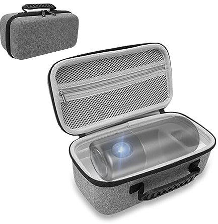 Projektortasche für Capsule 3 Laser 1080P, Langlebige, Wasserdichte, Rüttelfeste EVA-Projektortasche, Reise-Projektorbox, Tragbare Projektor-Tragetasche (grau)