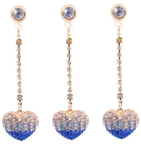 Hemobllo 3pcs Alloy Headphone Plug Beautiful Phone Plug Cover Rhinestone Protective Charging Port Protector for Dust Cover Phone and Dust for Cell Scenario