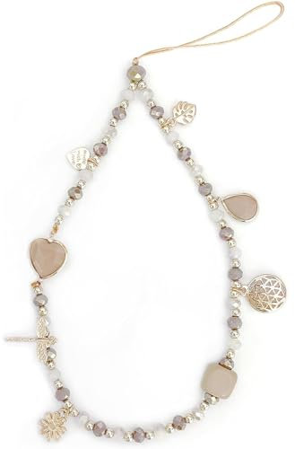 LZKHEH Handy-Lanyard mit Kristallperle und Anti-Lost-Funktion, praktisches Accessoire für Handy, Tasche und Schlüsselbund