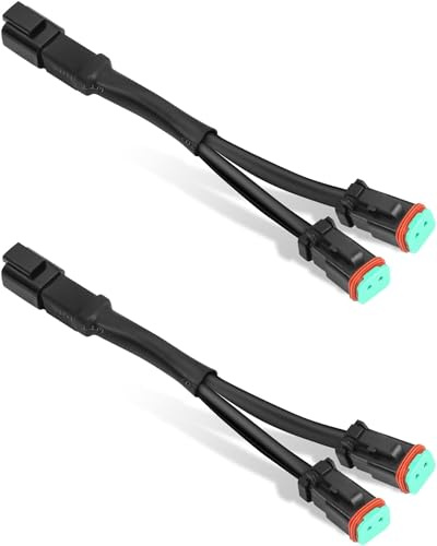 GZLMMY Cavo di tipo Y DT DTP 2 poli maschio femmina cablaggio per travi di luce di lavoro a LED, adattatore di cablaggio DT DTP connettori splitter prese adattatore