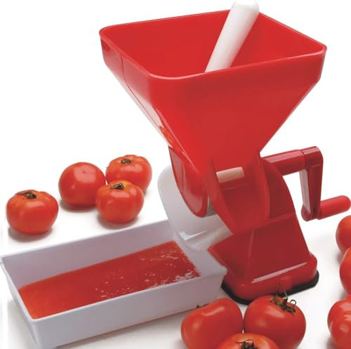 Tomato Strainer for canning, Tomato Press Manual Tomato Juicer Sauce Maker, food mill for tomato sauce
