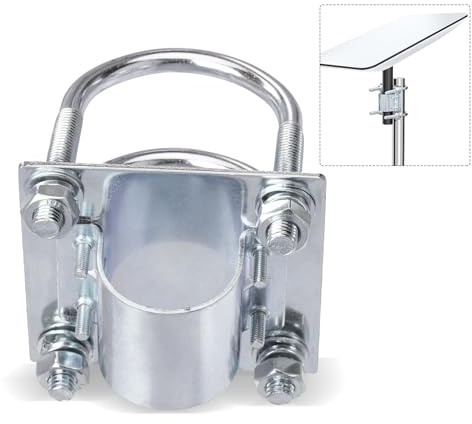 Bingfu Rohradapter U-Bolzen Kit kompatibel mit Starlink Antenne Klammer kit | Universelles Mastmontage-Set für Satellitenschüssel, TV-Antenne, LoRa Gateway, WiFi-Antenne und Outdoor-Antennenmast