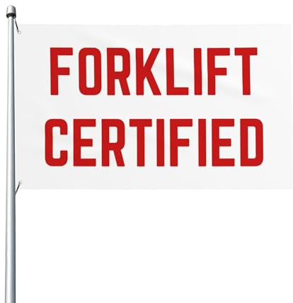 Bandiera certificata per carrelli elevatori 3x5 – Striscione da giardino per esterni con due occhielli