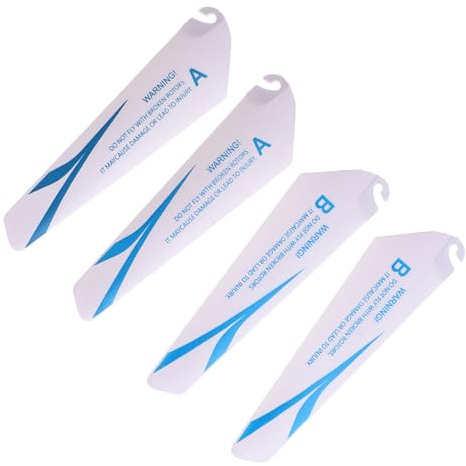 KIXZSAZ 4 stücke Ersatzteile Langlebig Für Fernbedienung Hubschrauber Propeller ABS Hubschrauber Klinge Ersatzteile Spielzeug Zubehör, Blau