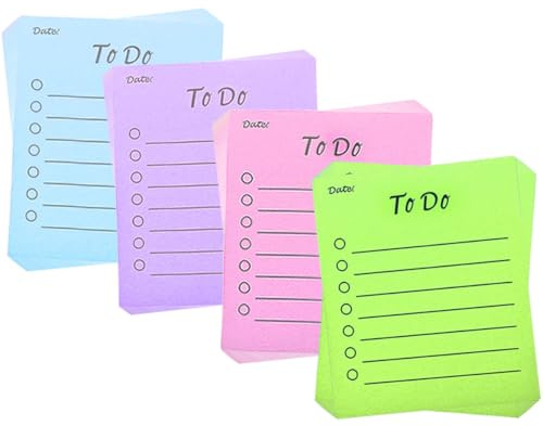 200 Blätter Haftnotizen, To Do Listen Block, Sticky Notes, Haftnotizen Klebezettel, Notizblöcke Linierte Notizzettel für Planer Erinnerung Büro Zuhause Schule Zubehör