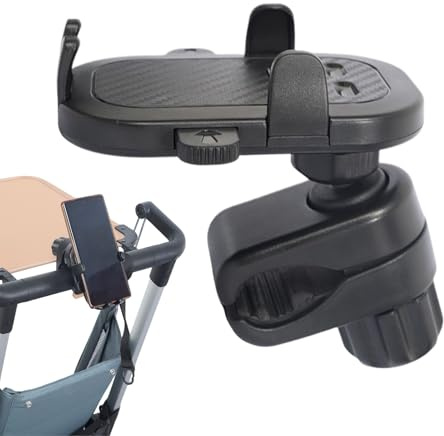 Soporte Para Teléfono En Carrito De Bebé - Abrazadera Flexible Para Teléfono Móvil En Scooter | Pinza Giratoria Para Manillar Que Sostiene Smartphone En Transporte Navegación Gimnasio Cinta Correr