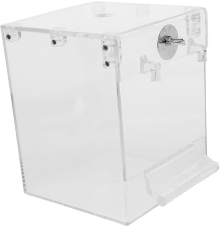 FIXOSHEE Vogelbadewanne Transparent Hängend für Papageien und Wellensittiche Langlebige Vogel duschbox aus Robustem Material Geeignet für Vogelkäfig Innenbereich für Bade Sandbäder im