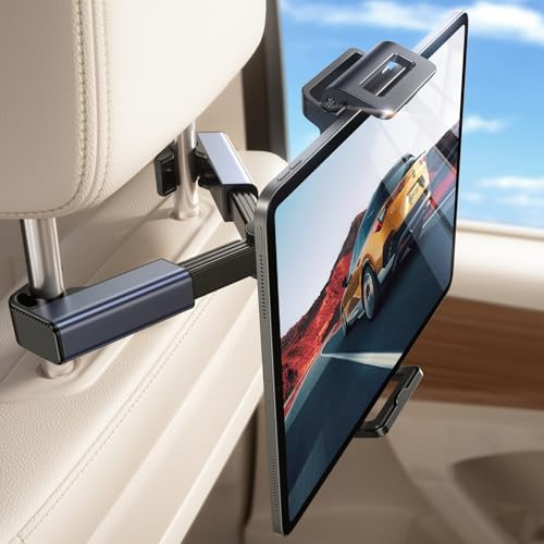 LISEN for iPad Car Holder Back Seat headrest Tablet Holder, Road Trip Essentials Accessories for Women Men Kids Gifts, for Fire HD 2026 iPad Pro 11/13 Air Mini, iPhone, Galaxy Tab, 4.7-12.9 Devices