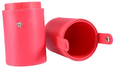 HAMPPLIES Pu Leather Makeup Brush Holder Cup Organizer for Travel Storage Makeup Cup Holders for Organizing