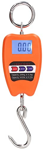 Digitale Gepäckwaage mit Haken, Hängewaage, Kofferwaage, multifunktionale Hand-Mini-Federwaage mit LCD-Bildschirm, 200 kg Kapazität
