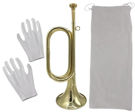 F Fityle Trompeta, instrumento de viento metal, instrumento musical ligero, trompeta de caballería para principiantes, espectáculos, orquesta, niños y, Style a