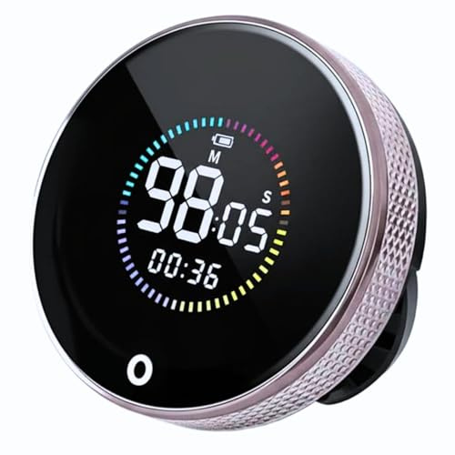 Temporizador de cocina visual recargable 2016 con pantalla LED a color y perilla giratoria, temporizador digital magnético tipo C para cocinar, pomodoro, fitness, fácil de usar para niños y