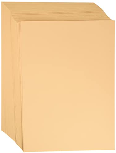 folia 6442 - Tonpapier apricose, DIN A4, 130 g/qm, 100 Blatt - zum Basteln und kreativen Gestalten von Karten, Fensterbildern und für Scrapbooking