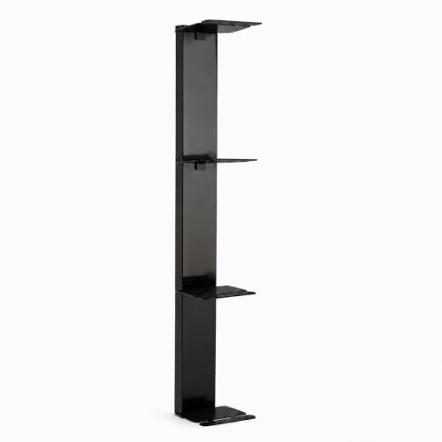 Radius Design Booksbaum Single Wandregal klein Schwarz – Wandregal aus pulverbeschichtetem Stahl, 91 cm hoch – platzsparendes Bücherregal mit Einlegeböden, modernes Design (724A)