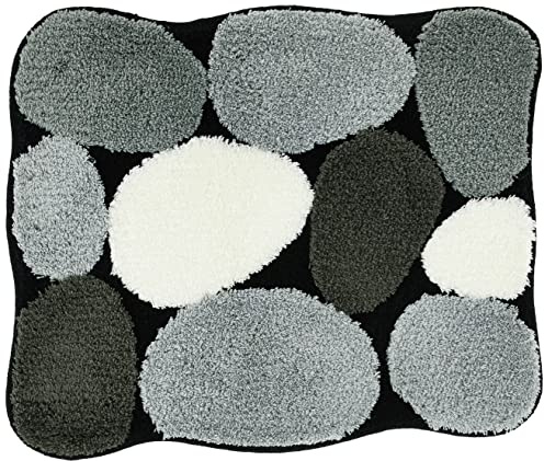Kleine Wolke Badteppich Stone, 55 x 65 cm, schwarz