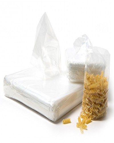 UKPS 50 Strong Heavy Duty Clear Polythene Plastic Storage Bags Large Size 24 x 36 600x900mm 400 Gauge / 100 Micron - Suitable For Food