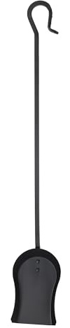 UniFlame, C-1003, 29.5 Inch Black Finish Fireplace Ash Shovel with Crook Handle