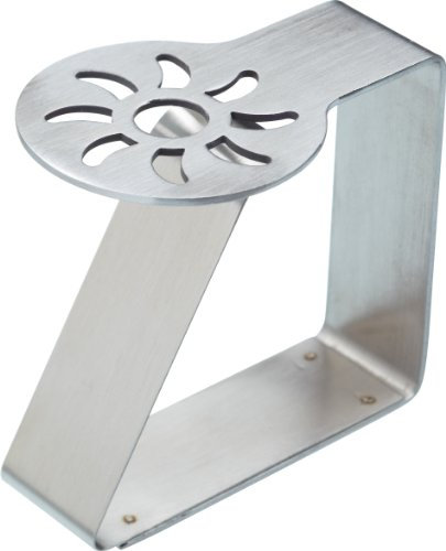 KitchenCraft Tischdeckenklammern, Satz von 4 selbstjustierenden Tischdeckenklammern aus Edelstahl für drinnen, draußen und Restaurants, Sonnenmuster, 5 x 4cm, 1 Packung