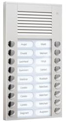 TCS Tür Control Audioaußenstation 2-reihig PES18-EN/04 18 Tasten AP Silber Türstation für Türkommunikation 4035138025843
