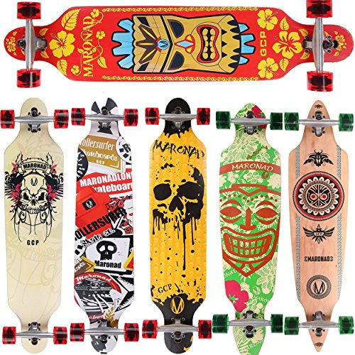 MARONAD Longboard HAWAI drop through Race Cruiser ABEC 11 Skateboard
