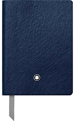 Montblanc Notebook 113598 Fine Stationery #145 – Leder Notizbuch A7 liniert mit Softcover – Farbe: Indigo – 128 Seiten