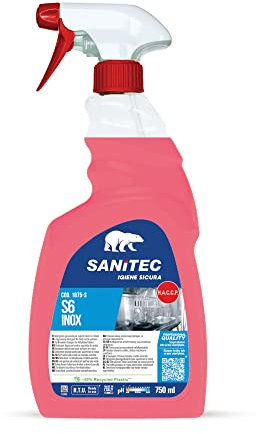 Sanitec - Desengrasante de acero, limpiador específico, spray 750 ml