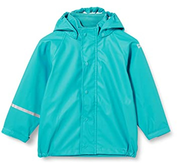 CareTec Rain jacket - PU w/o fleece, Giacca impermeabile Unisex - Bambini e ragazzi, Blu Turquoise Blue (968), 104