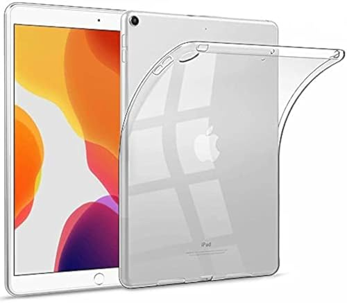 KNEKT Crystal Clear Soft Shell Case for iPad 10.2 9th 8th & 7th Generation (2021/2020/2018), Clear TPU Back Cover, Slim-Fit Shell Case for iPad 10.2 inch, Silicone TPU Smart Tablet Case Cover - Clear
