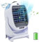 FISHTEC Mini Climatiseur Mobile - Brumisateur et Rafraîchisseur d'Air - Ventilateur Portable Rechargeable USB - 3 Vitesses - Silencieux - 2 Réservoirs d'eau - Rotation à 360° - Sans évacuation