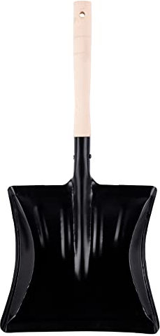 Garronda Kehrschaufel Metall mit Holzgriff robuste Haushaltsgeräte Kehrichtschaufel Kehrblech zum Reinigen und Kehren von Haus, Garten, und Garage (Schwarz)