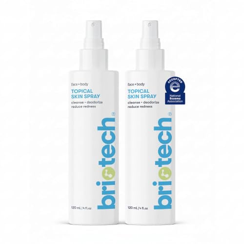 BRIOTECH Topical Skin Spray, Face & Body HOCl Skincare, 4 oz, 2-Pack