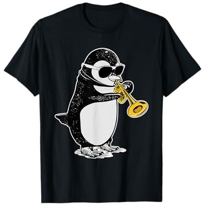 Trompetenspieler Pinguin Liebhaber Kinder Musiker Trompete T-Shirt