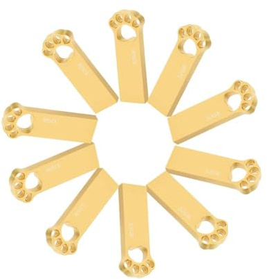 USB Stick 32GB Speicherstick 32 GB USB 2.0 Flash Drive Wasserfest Pen Drive 32GB Niedlicher Cartoon Katzenpfote Memory Stick für PC, Laptop, Computer, Tablet, Car Geräte Externer (Gold * 10 Pack)