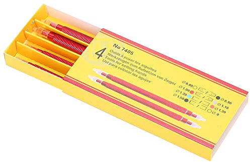 ANKROYU 4 Piezas Herramienta de Ajuste de Manecillas de Reloj, Prensatelas de Manecilla de Reloj con Mango Antideslizante de Doble Cabeza, Prensador de Aguja para Ajustar Manecillas de Reloj