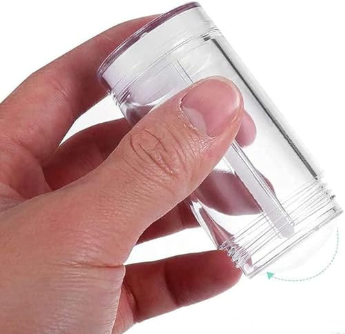 Parfumlism 6 pcs contenitori deodoranti vuoti rotondi, bottiglie twist-up in plastica, tubi riutilizzabili per deodorante fai da te, balsamo per labbra e rossetto (30 ml,Trasparente)